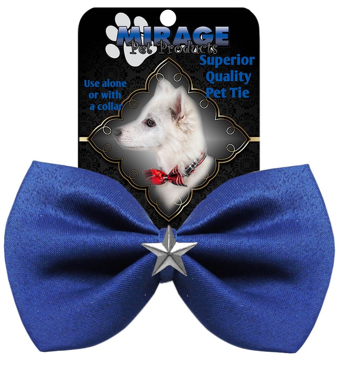 Silver Star Widget Pet Bowtie Blue